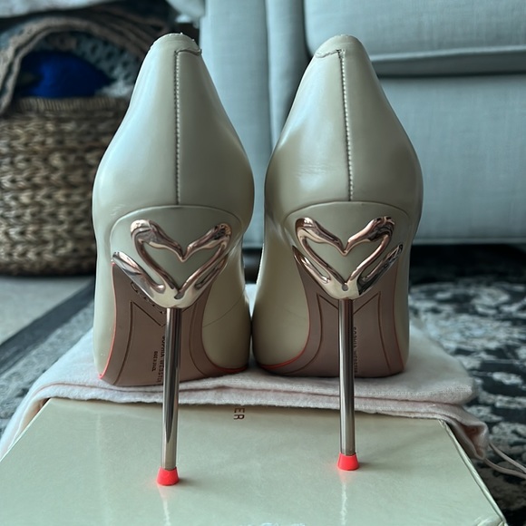 Sophia Webster size 40 (US 9.5) Coco Flamingo Nude/rose gold 100 mm heels - Picture 2 of 7